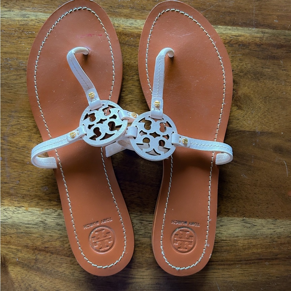 Tory Burch light pink and Brown Sandals